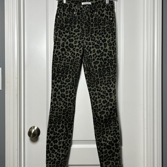 Good American Denim - Good American Good Waist Crop Olive Leopard Print Skinny Jeans Mon Wife Style